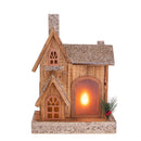 Casetta con 18 Led H34 cm in Legno