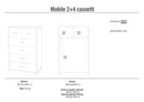 Mobile 4+2 Cassetti 70x112x41 cm Cemento