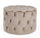 Pouf Lorella en tissu effet velours gris tourterelle