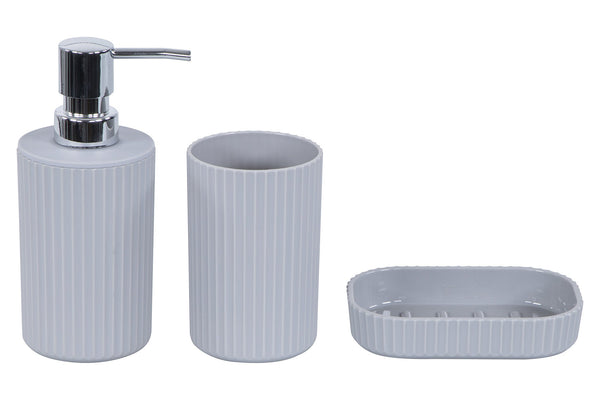 Set de 3 Accessoires de Salle de Bain en Abs Gris prezzo