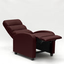 Poltrona Relax Reclinabile Manuale 69x91x102 cm in Similpelle Bordeaux