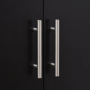 Armadio 2 Ante 4 Ripiani  80x40x180 cm in Legno MDF Nero