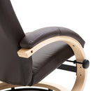 Poltrona Relax Reclinabile con Poggiapiedi in Similpelle  Marrone
