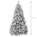 Albero di Natale Artificiale Innevato 213 cm 500 Led Abete Verde
