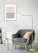 Lampada tavolo da Interno a LED in Metallo Ottone Satinato