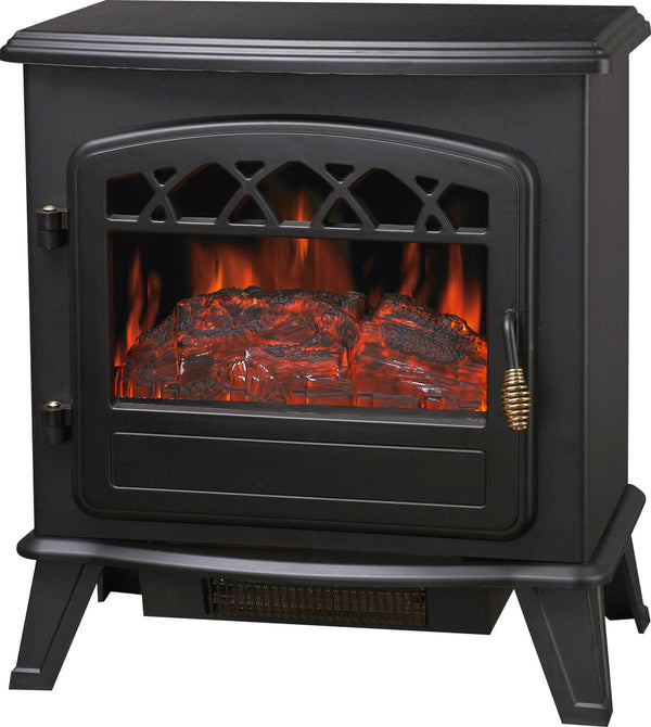 Poêle de Sol Electrique Effet Flamme 1850W Vannini Ilona Noir acquista