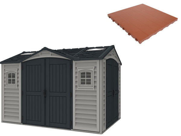 prezzo Sol pour Jardinière 326x240x235 cm en Plastique Terracotta