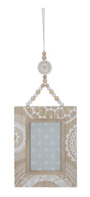 Cornice da Muro Cancun 15x1x41 cm MDF Marrone e Bianco