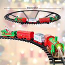 Trenino per Albero di Natale Ø89 cm con Supporto Luci e Suoni in Plastica Rosso e Bianco      