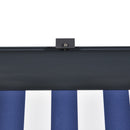 Tenda da Sole Avvolgibile a Rullo da Esterno Bianco e Blu Varie Misure