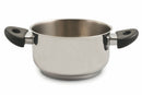 Pentola Antiaderente in Acciaio Inox Ø24cm Triplo Fondo 2 Manici Soriani Mia