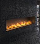 Camino a Vapore Elettrico da Incasso 220x45(64,8)x40 cm Invapo Inside con Ricarica Automatica e LED RGB Nero       