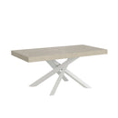 Tavolo Allungabile 200-460x90x77 cm Volantis Cashmere Telaio Bianco 