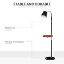 Lampada da Terra 43x29x160 cm E27 con Ripiano Nero e Oro