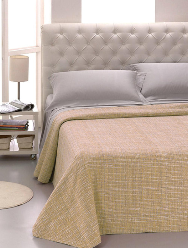 online Couvre-lit en jacquard teint en fil Cober Ibizan en différentes tailles jaunes