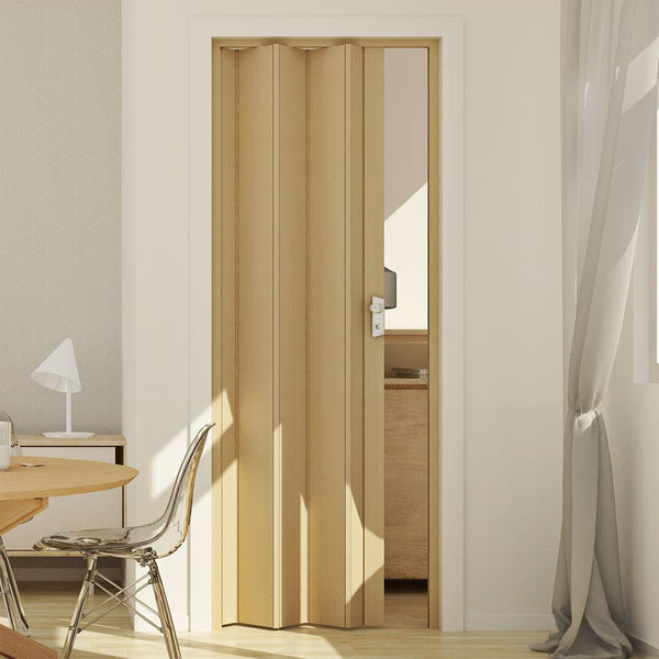 online Porte Pliante Intérieure 83x214 cm en PVC Saba Bois de Hêtre Iris