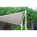 Gazebo a Vela Ombreggiante da Giardino in Ferro 3,4X3,4m Vorghini Butterfly Bianca e Tortora