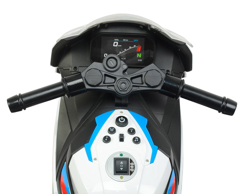 Moto Elettrica per Bambini 12V con Licenza BMW S1000 RR Bianca