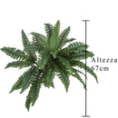 Felce Boston Artificiale Composta da 4 Gruppi e 49 Foglie Altezza 67 cm Verde