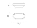 Plafoniera con Diffusore da Esterno a LED 10W 4000K Sovil Bianco