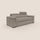 Divano Letto 3 Posti 200x100x95 cm in Tessuto Beige