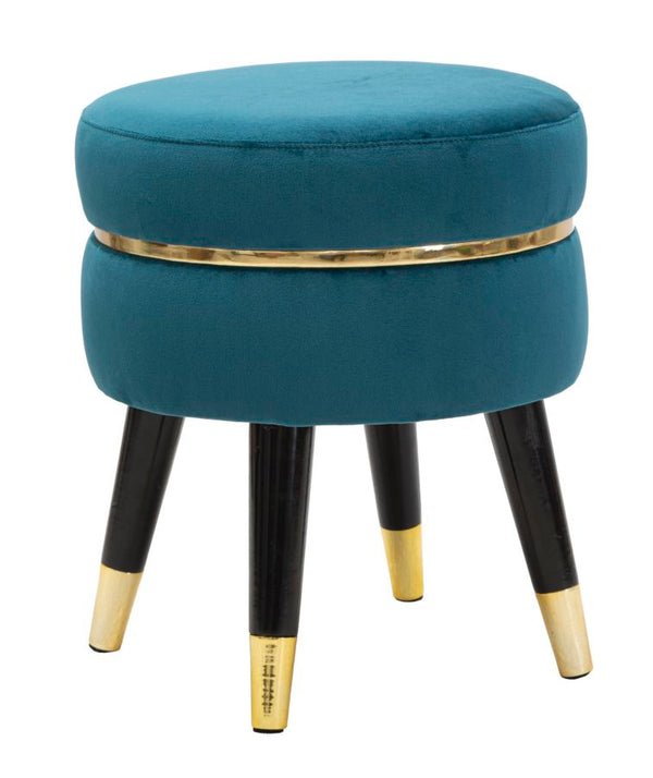 acquista Sgabello Paris Ottanio Gold Ø35x40,5 cm in Pino e Spugna e Metallo e Poliestere