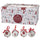 Set de 14 Boules de Noël Ø7,5 cm en Polyfoam avec Buis et Poinsettia