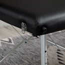 Lettino da Massaggio Fisioterapia 1 Snodo 185x70,1x80 cm in Legno  Nero