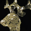 Renna Luminosa Natalizia Esterno 82 cm Decorazione Addobbo Natale Bianco Caldo