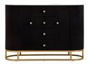 Mobile Montpellier Nero 120x40x85 cm in Ferro Legno 