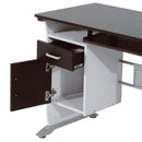 Scrivania da Ufficio Porta PC Cassetti in Legno Marrone 100x52x75 cm 