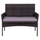 Set Salotto da Giardino 4 Posti Effetto Rattan Antracite Rodi      