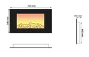 Camino Elettrico da Parete Effetto Fiamma 1800W Ruby Fires Varese