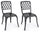 Lot de 2 chaises de jardin 44x46x89h cm Faenza Anthracite