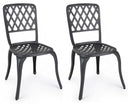 Set 2 Sedie da Giardino 44x46x89h cm Faenza Antracite 