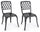 Lot de 2 chaises de jardin 44x46x89h cm Faenza Anthracite