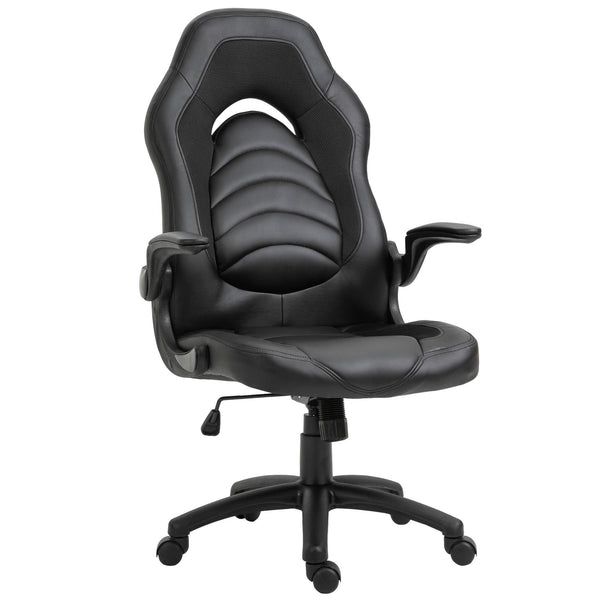 Chaise Gaming Ergonomique 66,5x51x115-125 cm en Similicuir Noir acquista