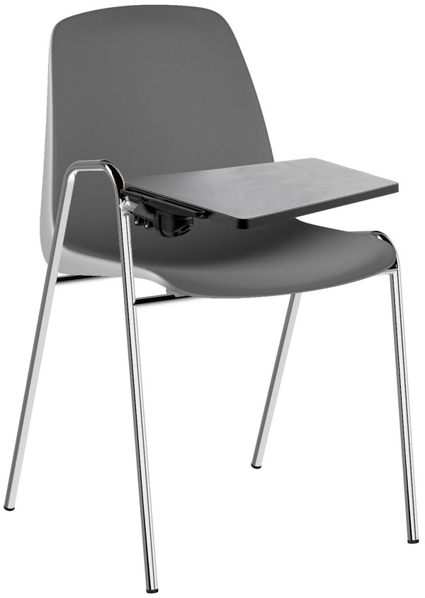 Chaise de réunion de bureau en polypropylène avec tablette grise Tosini Verona acquista