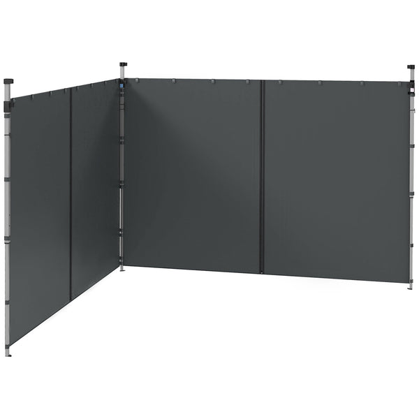 acquista Set 2 Pareti Laterali per Gazebo 3x3m e 3x6m 295x195 cm in Tessuto Oxford Grigio Scuro