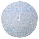 Copri base albero tessuto con pailette argento cm Ø90