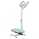 Stepper Monitor LCD con Manubrio e Gradino Regolabile 48x38x108-118 cm Verde 