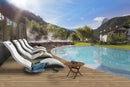 Lettino Chaise Longue da Esterno Giardino Seduta a Terra Arkema Serendipity Grigio Antracite