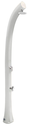 Doccia Solare da Esterno Giardino 26L Miscelatore e Lavapiedi Arkema New Happy Bianca