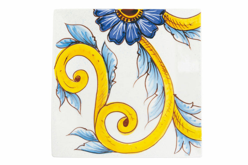 Set 6 Piatti Piani Quadrato in Porcellana 30 cm Villa d'Este Home Tivoli Le Riggiole