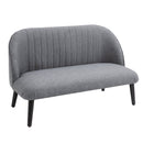 Divano 2 Posti 114x57x70 cm in Tessuto Grigio