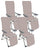 Lot de 4 transats pliants inclinables 59x76x109 cm avec repose-pieds en aluminium et textilène T