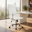 Sedia Poltrona Presidenziale da Ufficio in Similpelle Tosini Dallas Bianco