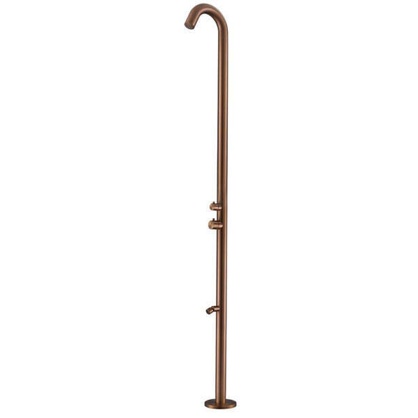 Douche de jardin 228,9x18x25 cm avec pommeau de douche Quartu Sined en or rose et lave-pieds acquista