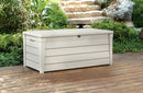 Baule Cassapanca da Esterno 145x60,3x69,7 cm in Resina Keter Pool Box 120G Bianco