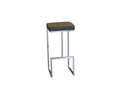 Set di 2 Sgabelli in Similpelle Morbida 77x36,5x36,5 cm TFT Stool Grigio